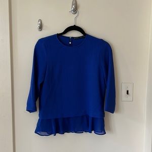 Zara| Cobalt Blouse Small